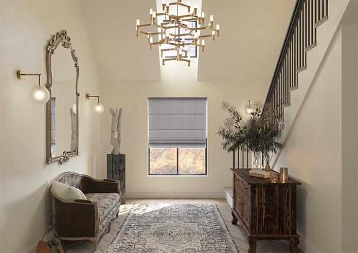 Atina (Blackout), Mist - Motorised Roman Blind - Image 8